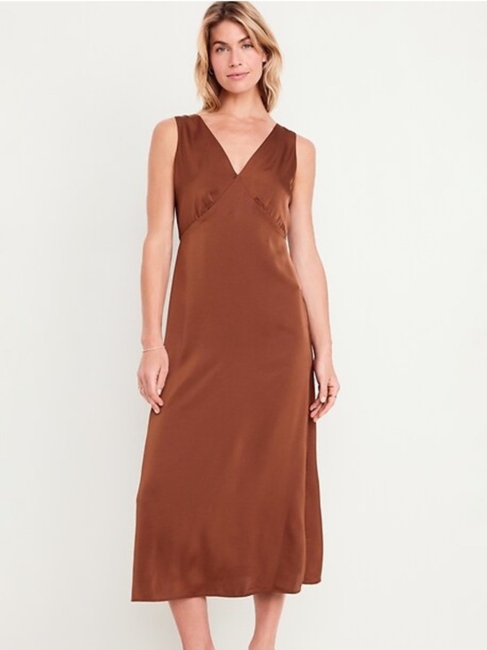 Old Navy Dresses & Skirts - Old Navy NWOTChocolate Brown Size M Satin Cocktail Dress Boho